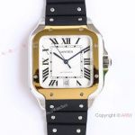 GF Factory Swiss Grade Cartier Santos de Large Model Watch 9015 Two Tone Case